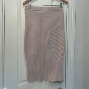 Jonathan Simkhai Cream Stretch Pencil Skirt